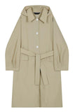Beige Hooded Trench Coat - Dose