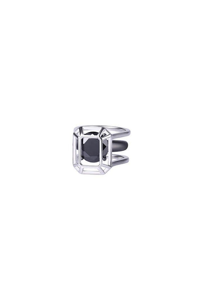 Black Constraint Collection Anodized Two-Piece Ring - Dose