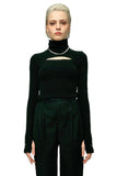Hollow Out Turtleneck in Black - Dose