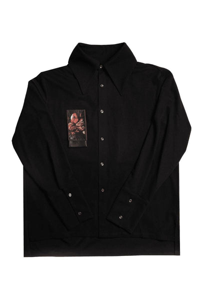 Black Long Sleeve Printing Shirt - Dose