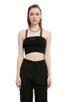 Black Strapped Crop Top - Dose