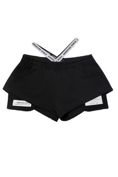 Black Strapped Shorts - Dose