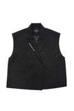 Black Oversized Vest - Dose