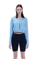 Blue Crop Knit Top and Cardigan - Dose