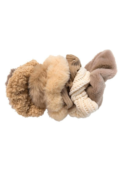 Brown Scrunchies Set of 7 - Dose
