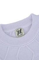 Cable Crop Label Knit Purple - Dose