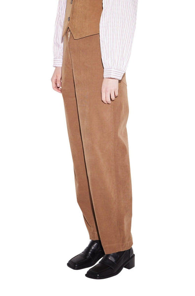 Camel Corduroy Rounded Pants - Dose