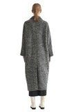 Boucle Long Coat in Charcoal - Dose