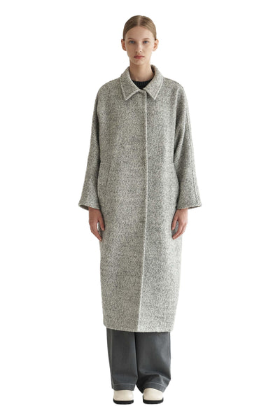 Boucle Long Coat in Grey - Dose