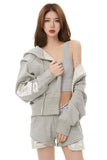 Grey Hoodie with Removable Sleeves - Dose
