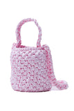 Handmade Ribbon Crochet Mini Bag Pink - Dose