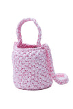 Handmade Ribbon Crochet Mini Bag Pink - Dose