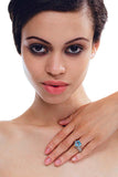Light Blue Goodtrip Collection Misplaced Heartshaped Ring - Dose