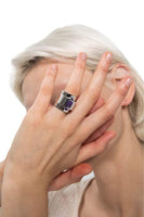 Purple Constraint Collection Marquise Double-Ring - Dose