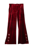 Red Classic Velvet Leg Trousers - Dose