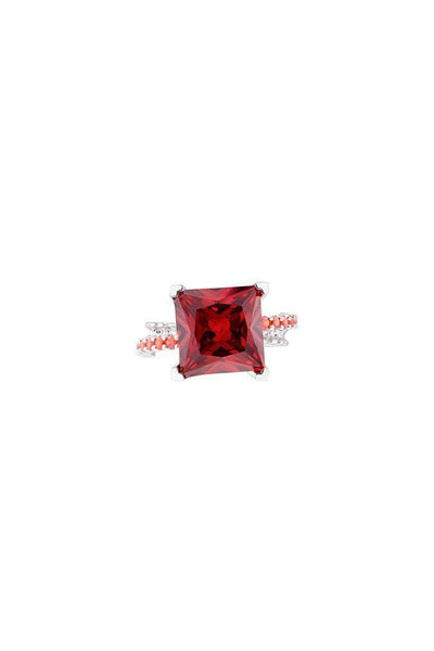Red Goodtrip Collection Misplaced Square Diamond Ring - Dose