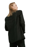 Embroidery Unisex Double Buttoned Blazer in Black - Dose