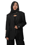 Unisex Patched Blazer in Black - Dose