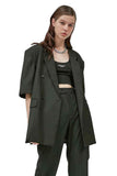 Unisex Black Patched Jacket with Removable Sleeves - Dose