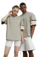 Unisex Grey-Green Badged T-Shirt - Dose