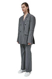 Unisex Grey Patched Jacket with Removable Sleeves - Dose