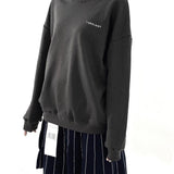 Unisex Oversized Label Sweatshirt in Black - Dose