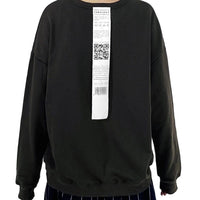 Unisex Oversized Label Sweatshirt in Black - Dose