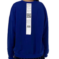 Unisex Oversized Label Sweatshirt in Blue - Dose