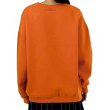 Unisex Oversized Label Sweatshirt in Orange - Dose