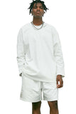 Unisex White Oversized Long-Sleeved Top - Dose