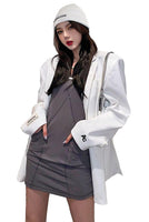 Unisex White Patched Blazer - Dose