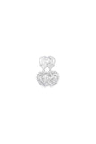 White Goodtrip Collection Double Image Heartshaped Earrings (Pair) - Dose