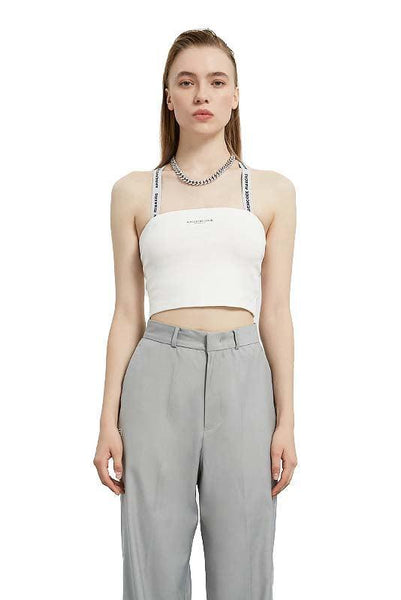 White Strapped Crop Top - Dose