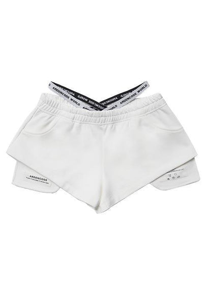 White Strapped Shorts - Dose