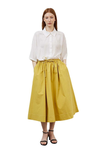 Yellow Cotton Volume Skirt - Dose
