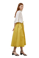 Yellow Cotton Volume Skirt - Dose